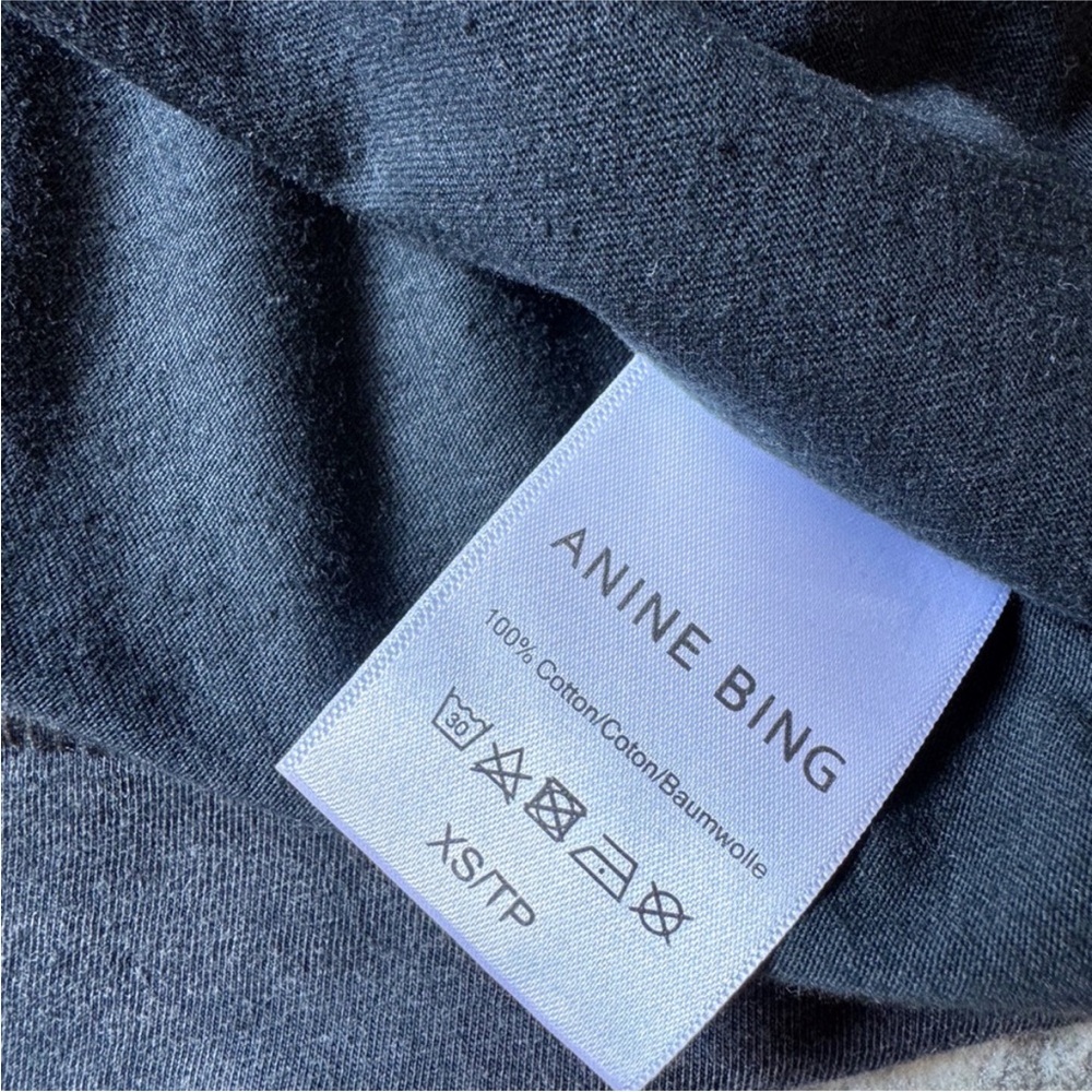 Anine bing BING logo eagle flag vintage los angels tee tshirt oversized XS - Picture 6 of 6
